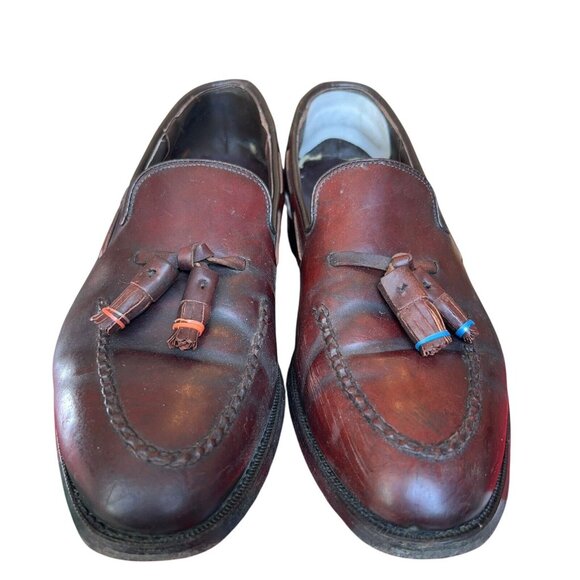 Vintage Johnston & Murphy Brown Shell Cordovan Tassel Loafers Mens 9 C/A USA main image 8